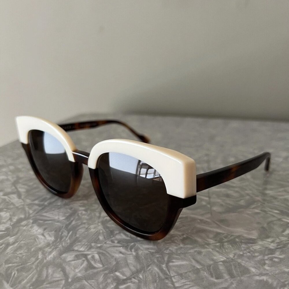 New Face a Face Paris Eames 1 Sunglasses Tortoise Ivory Mod Retro 60s With Case